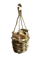 Woven hanging basket with a hook 