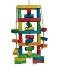 Big Tower toy for parrots with sisal rope and wood components