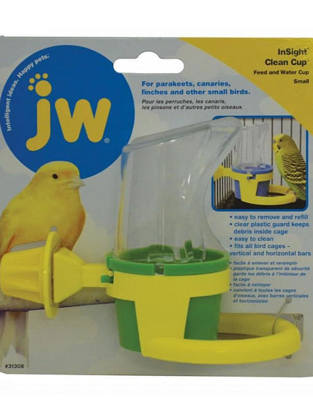 JW Pet jw31309 Clean Cup Bird Feed & Water Cup, Color May Vary - Medium