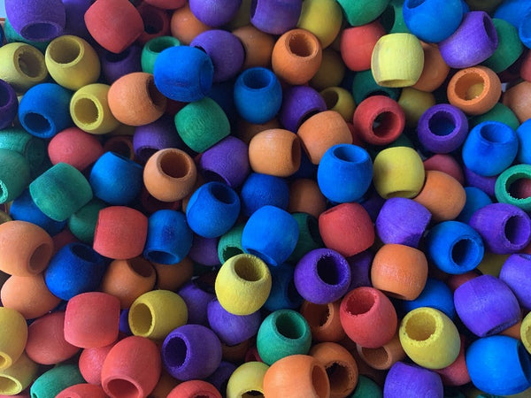 Wood Barrel Beads
